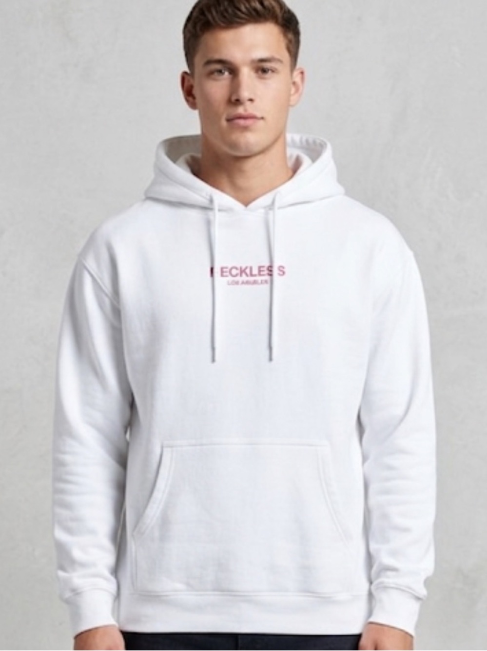 Reckless Los Angeles White Hoodie